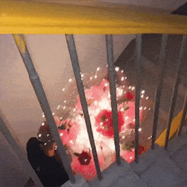 DIY LED ballon med rose