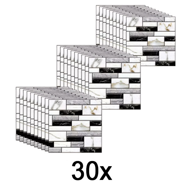 3x Autocollants muraux 3D effet marbre (lot de 10) | MARBLEBLOCKS