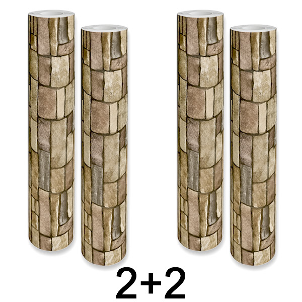 2x 1+1 GRATIS Stilfuld 3D-tapet – Nem vægforvandling | WALLCORWRAP