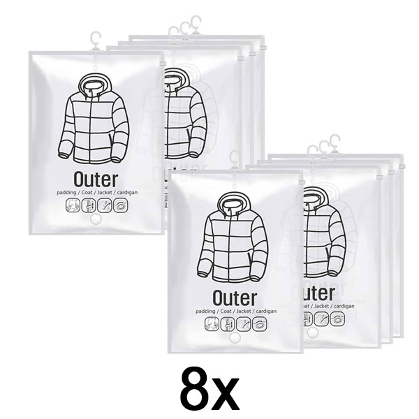 2x Hængende vakuumopbevaringsposer (4 stk) | VACUHANG