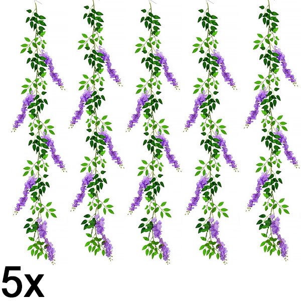 5x Glycinblomster-ranke simulation | WISBLOOM