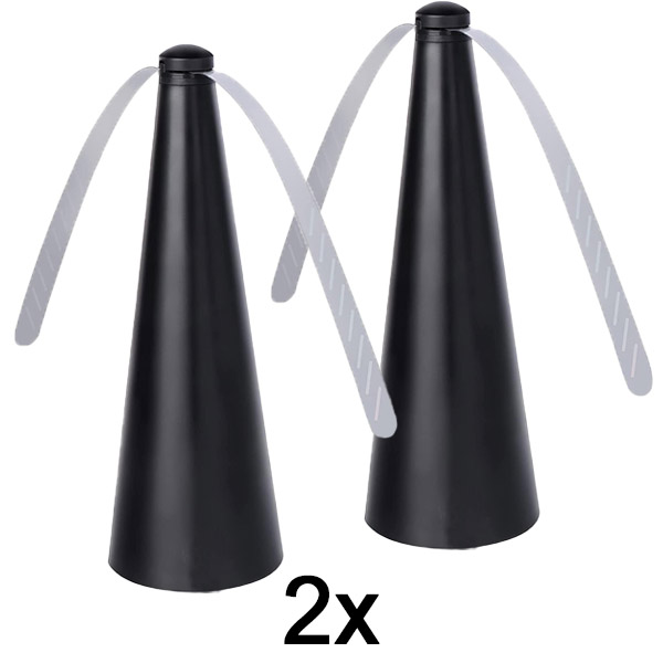 2x Flueafvisende ventilator – ingen kemikalier, ingen sprays, holder fluer væk fra mad og borde | FLYBEGONE