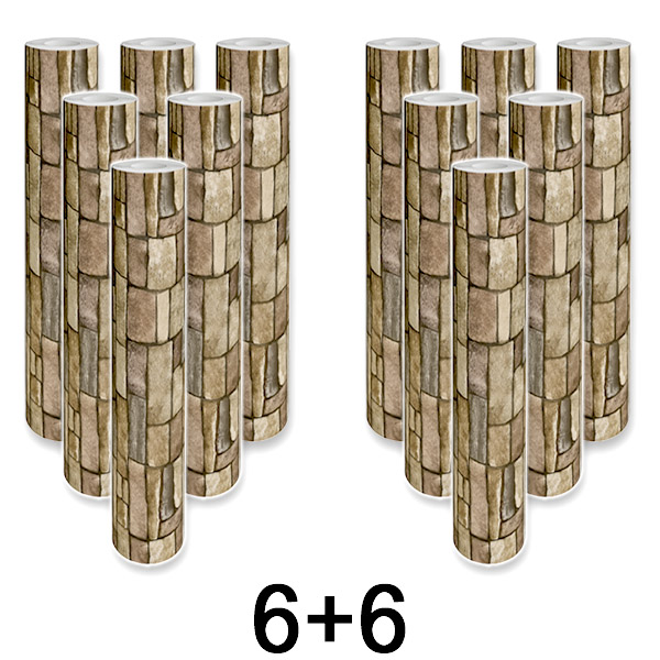 6x 1+1 GRATIS Stilfuld 3D-tapet – Nem vægforvandling | WALLCORWRAP