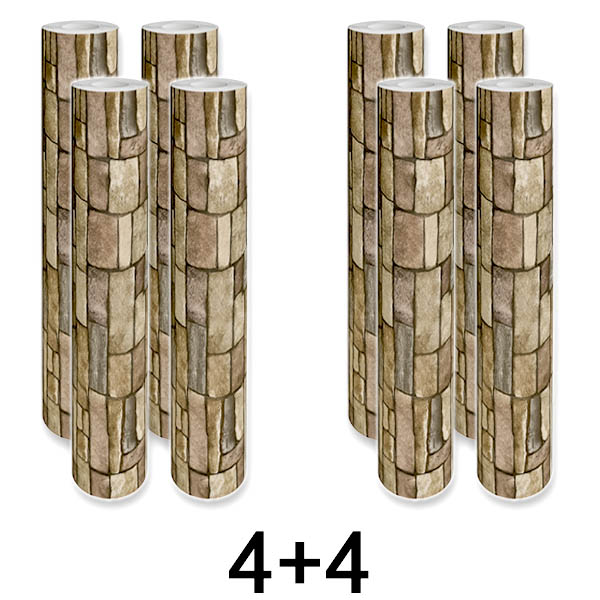4x 1+1 GRATIS Stilfuld 3D-tapet – Nem vægforvandling | WALLCORWRAP