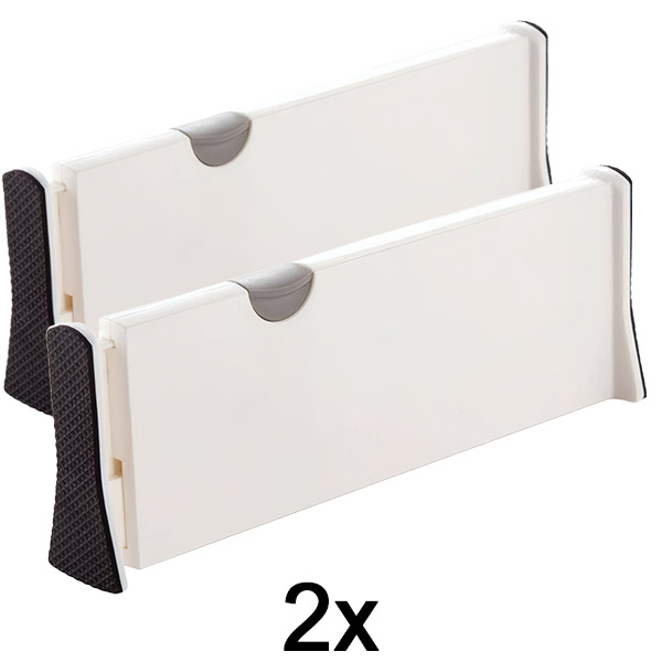 2x Justerbar skillevæg til skuffer eller hylder | DIVISERINO